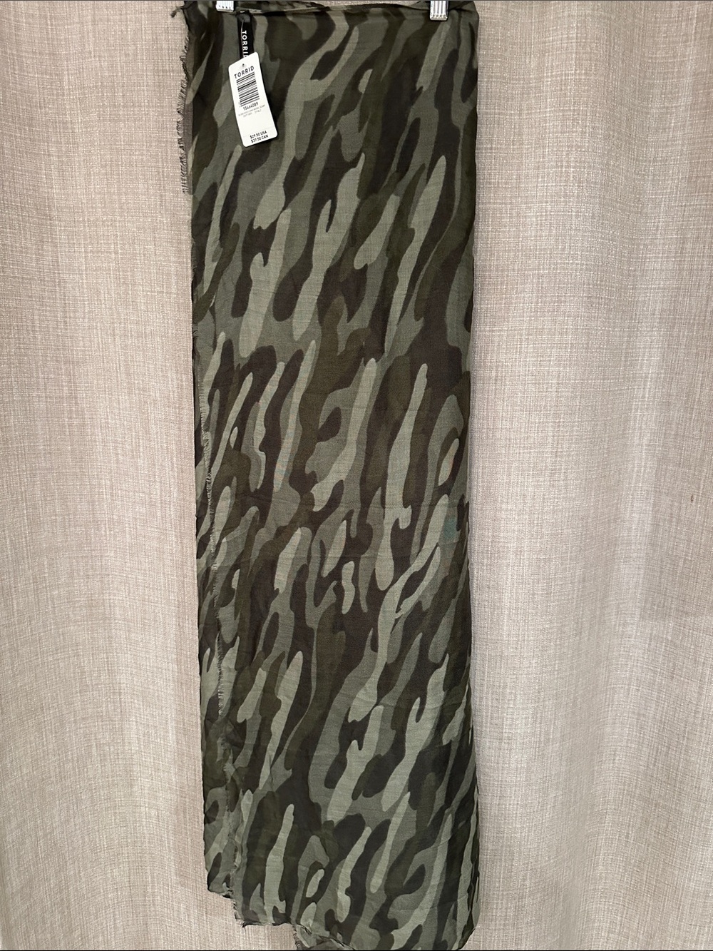 Camo huge scarf /Beachy wrap - Green & Olive Print